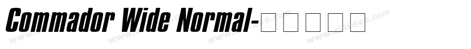 Commador Wide Normal字体转换